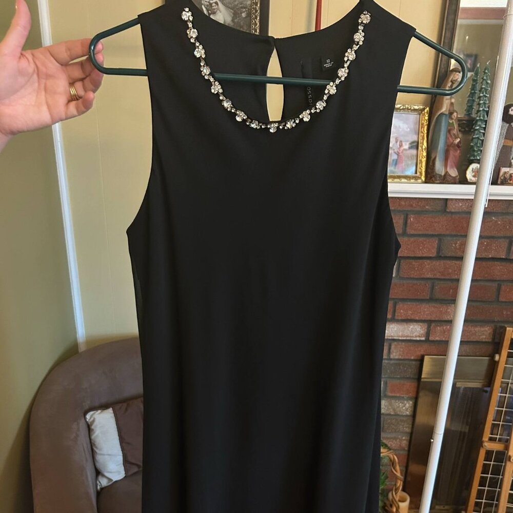 Little Black Cocktail Dress with Detailed Neckline